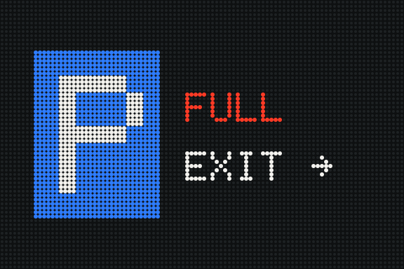 LED display: car park full