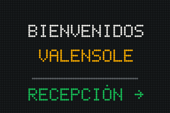 Panel LED: mensaje de bienvenida a Valensole